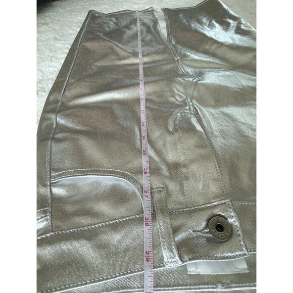 Every Metallic silver kirt with slit up front size 0 - Picture 5 of 8